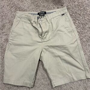 Quiksilver Men's Beige Flat Front Shorts